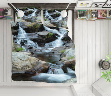 3D Stone Water 15166 Bed Pillowcases Quilt