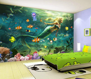 3D Mermaid 606 Wall Murals Wallpaper AJ Wallpaper 2 