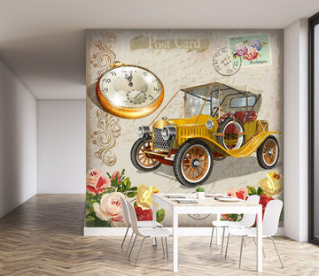 3D Pocket Watch Flower 240 Vehicle Wall Murals