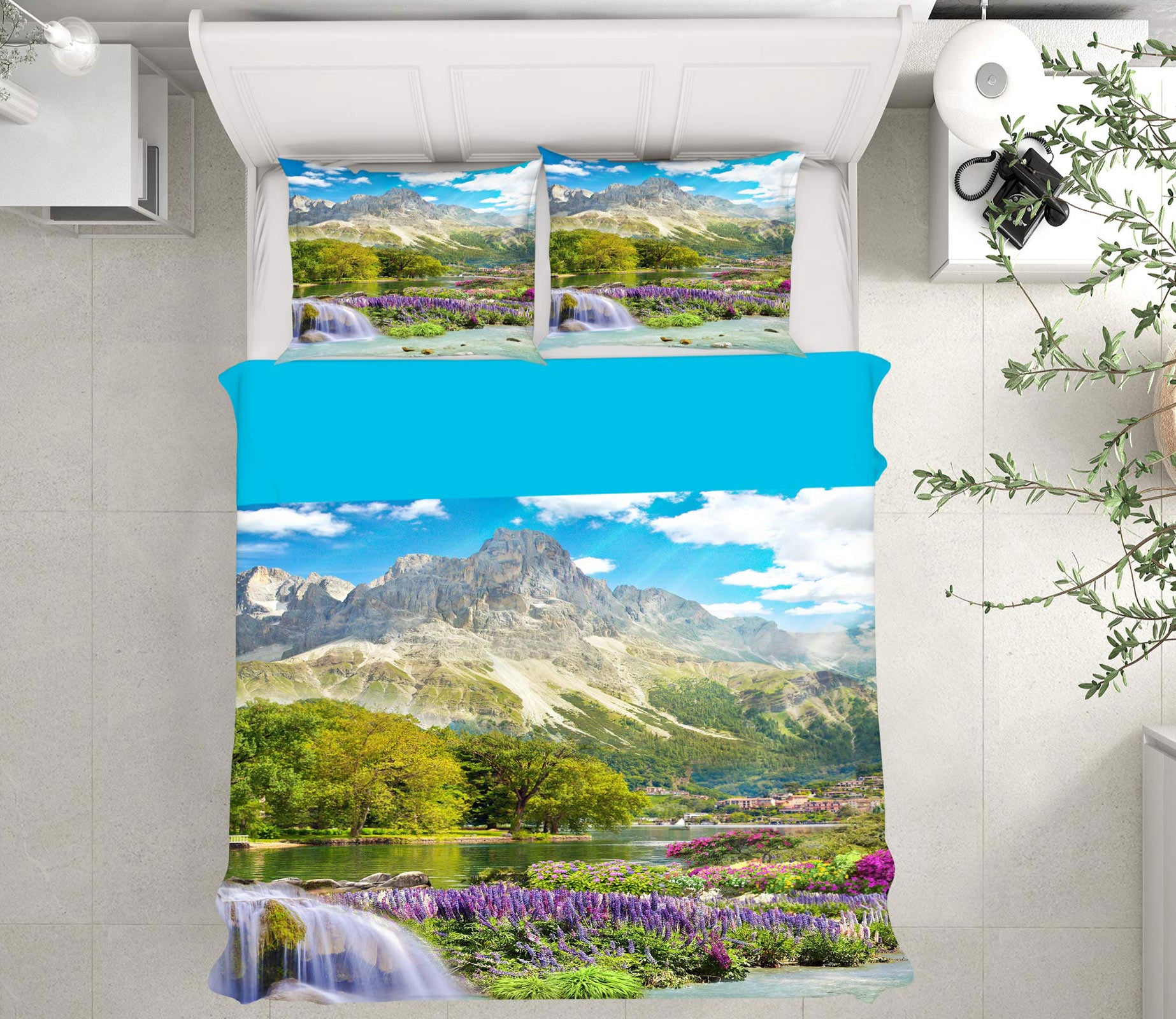 3D Mountain 15140 Bed Pillowcases Quilt