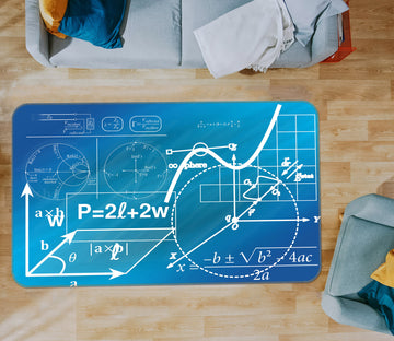 3D Mathematical Graphics 36164 Non Slip Rug Mat