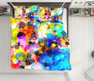 3D Watercolor Circle 14037 Bed Pillowcases Quilt