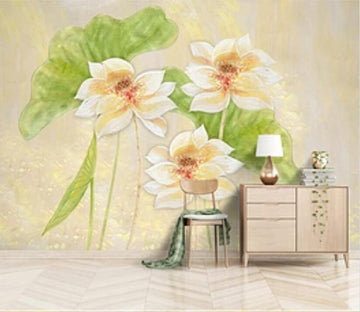3D Lotus Flower 3075 Wall Murals