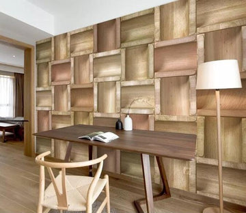 3D Rectangular Geometric Pattern 1041 Wall Murals Wallpaper AJ Wallpaper 2 