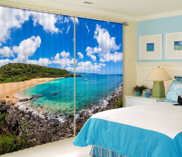 3D Blue Lake 812 Curtains Drapes Wallpaper AJ Wallpaper 