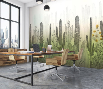 3D Graffiti Cactus 1554 Wall Murals