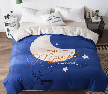 3D Moon 3010 Bed Pillowcases Quilt
