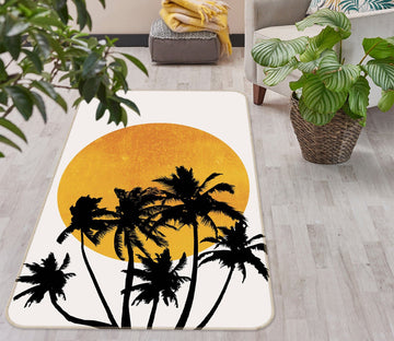 3D Miami Beach Sunset 1083 Boris Draschoff Rug Non Slip Rug Mat Mat AJ Creativity Home 