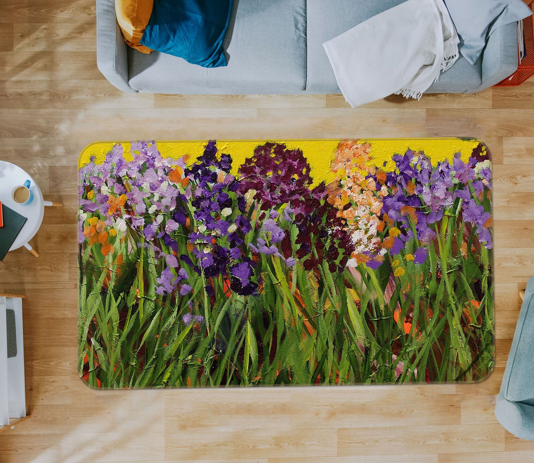3D Wildflowers Bloom 1107 Allan P. Friedlander Rug Non Slip Rug Mat Mat AJ Creativity Home 