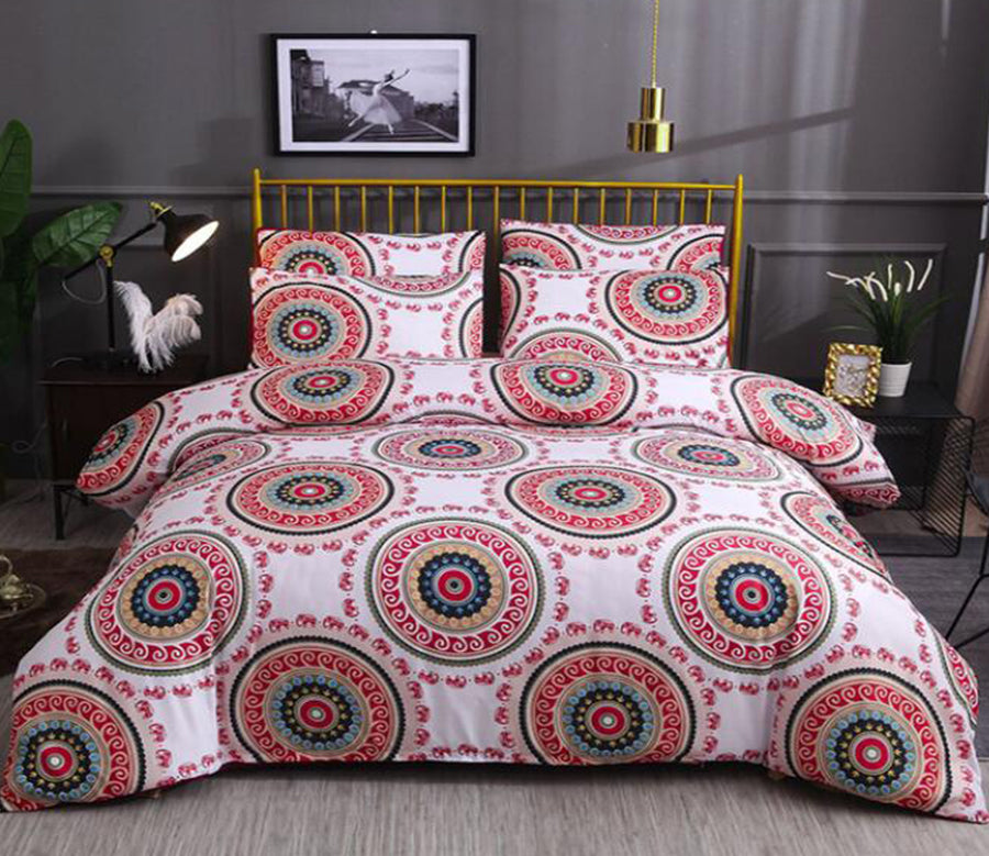 3D Red And Green Totem Pattern 13067 Bed Pillowcases Quilt