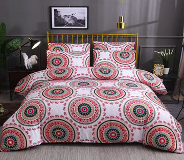 3D Red And Green Totem Pattern 13067 Bed Pillowcases Quilt