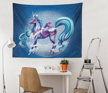 3D Winter Unicorn 5212 Rose Catherine Khan Tapestry Hanging Cloth Hang