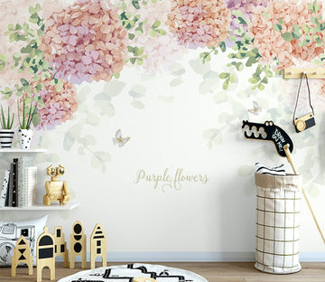 3D Pink Hydrangea WG203 Wall Murals Wallpaper AJ Wallpaper 2 
