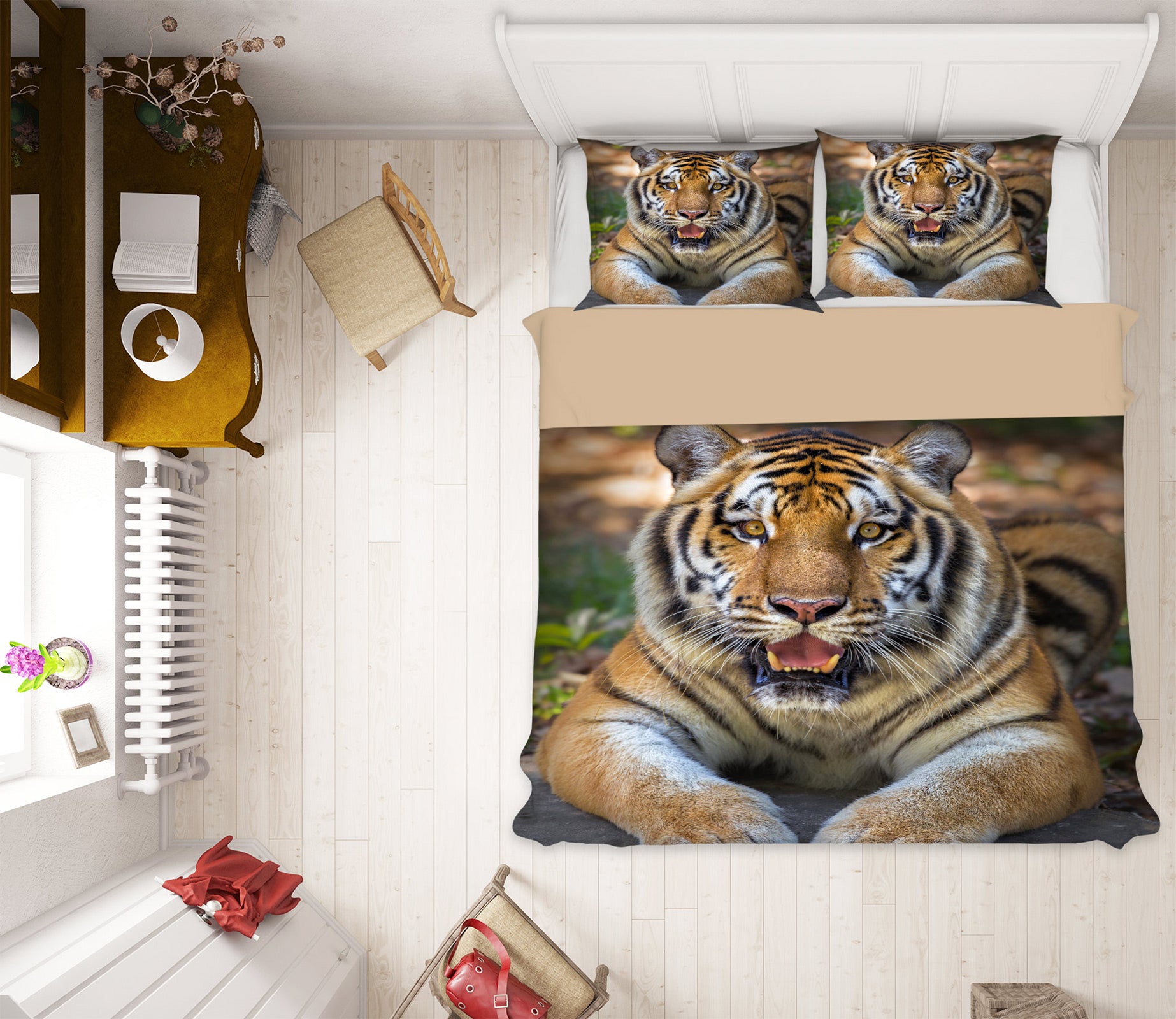3D Tiger 60053 Bed Pillowcases Quilt