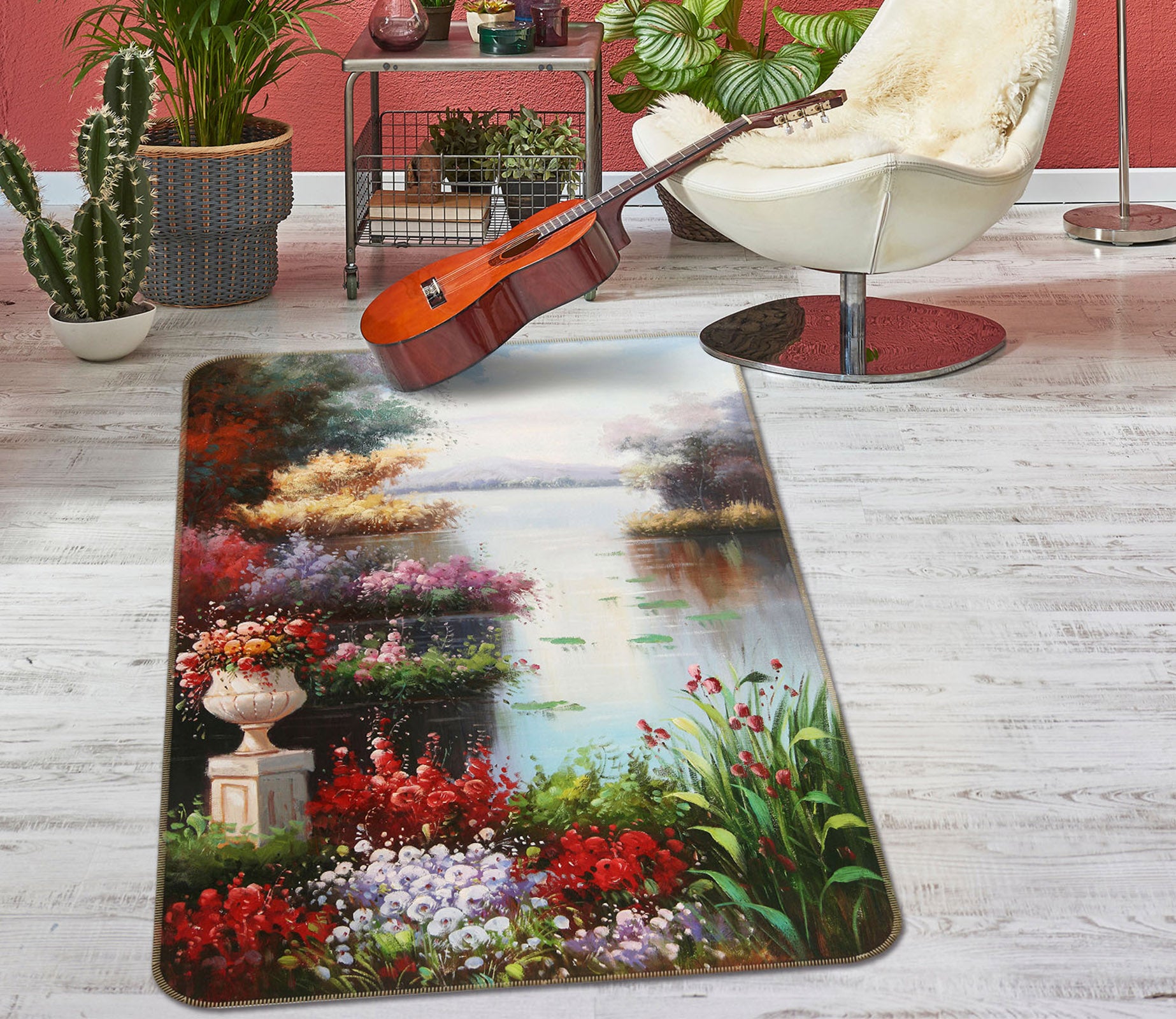 3D Flower Bush 33194 Non Slip Rug Mat