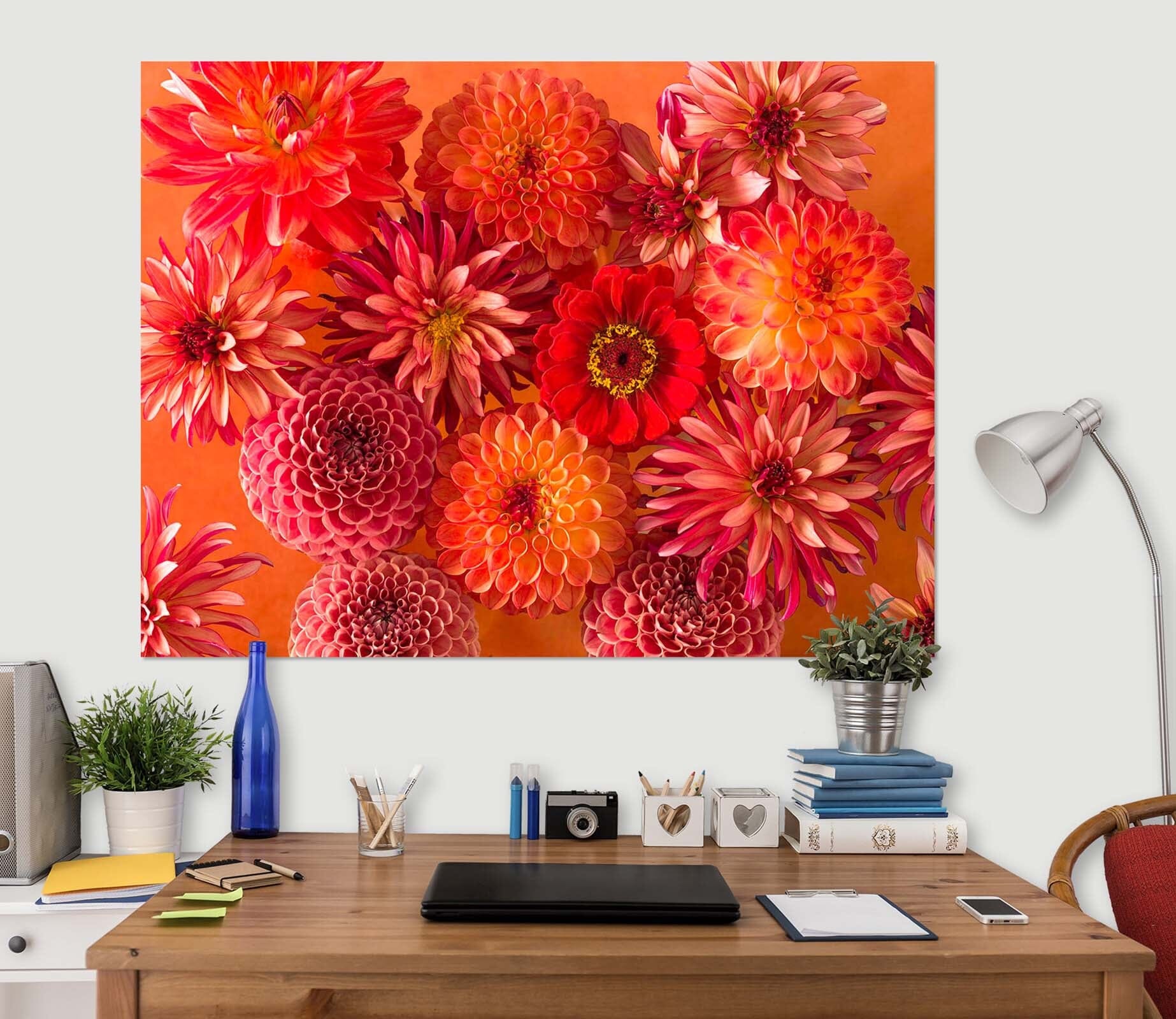 3D Red Chrysanthemum 034 Assaf Frank Wall Sticker Wallpaper AJ Wallpaper 2 
