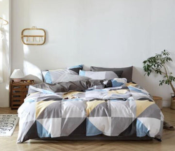 3D Triangle Stitching 30007 Bed Pillowcases Quilt