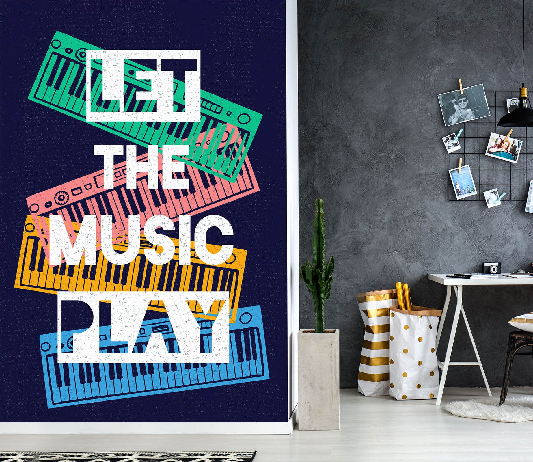 3D Color Piano Letters 58100 Wall Murals