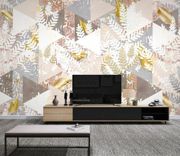 3D Feather Leaf WC1724 Wall Murals