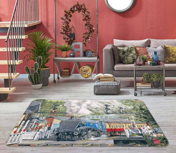 3D Train 1100 Trevor Mitchell Rug Non Slip Rug Mat Mat AJ Creativity Home 