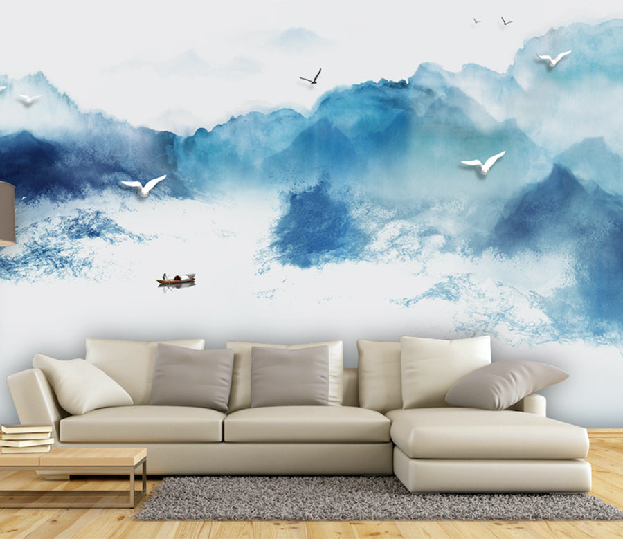3D Pigeon Ship WG017 Wall Murals