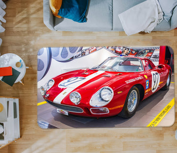 3D Red Car 67215 Vehicle Non Slip Rug Mat