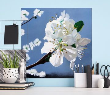 3D White Flower 110117 Matthew Holden Bates Wall Sticker
