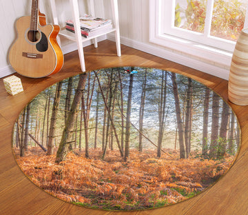 3D Yellow Grass 7372 Assaf Frank Rug Round Non Slip Rug Mat