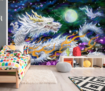 3D Dragon Moon 5449 Kayomi Harai Wall Mural Wall Murals