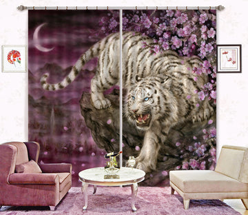 3D Flower Tiger 9088 Kayomi Harai Curtain Curtains Drapes