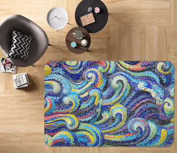3D Wave Pattern 33011 Non Slip Rug Mat