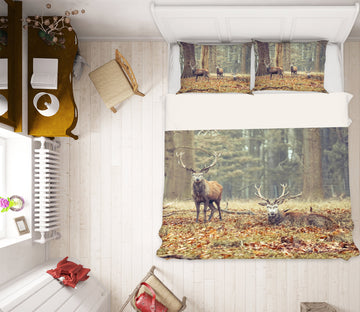 3D Elk Leaves 7010 Assaf Frank Bedding Bed Pillowcases Quilt Cover Duvet Cover