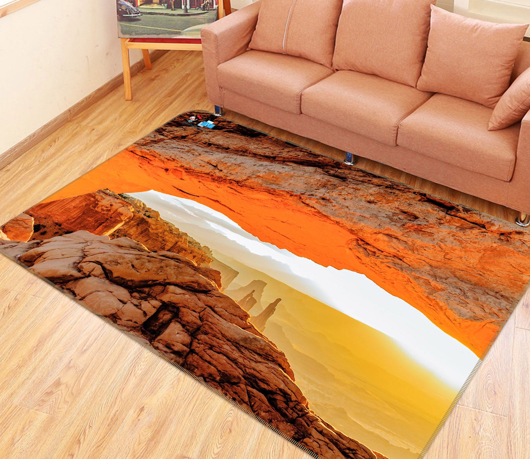 3D Mountain Stone 5127 Beth Sheridan Rug Non Slip Rug Mat