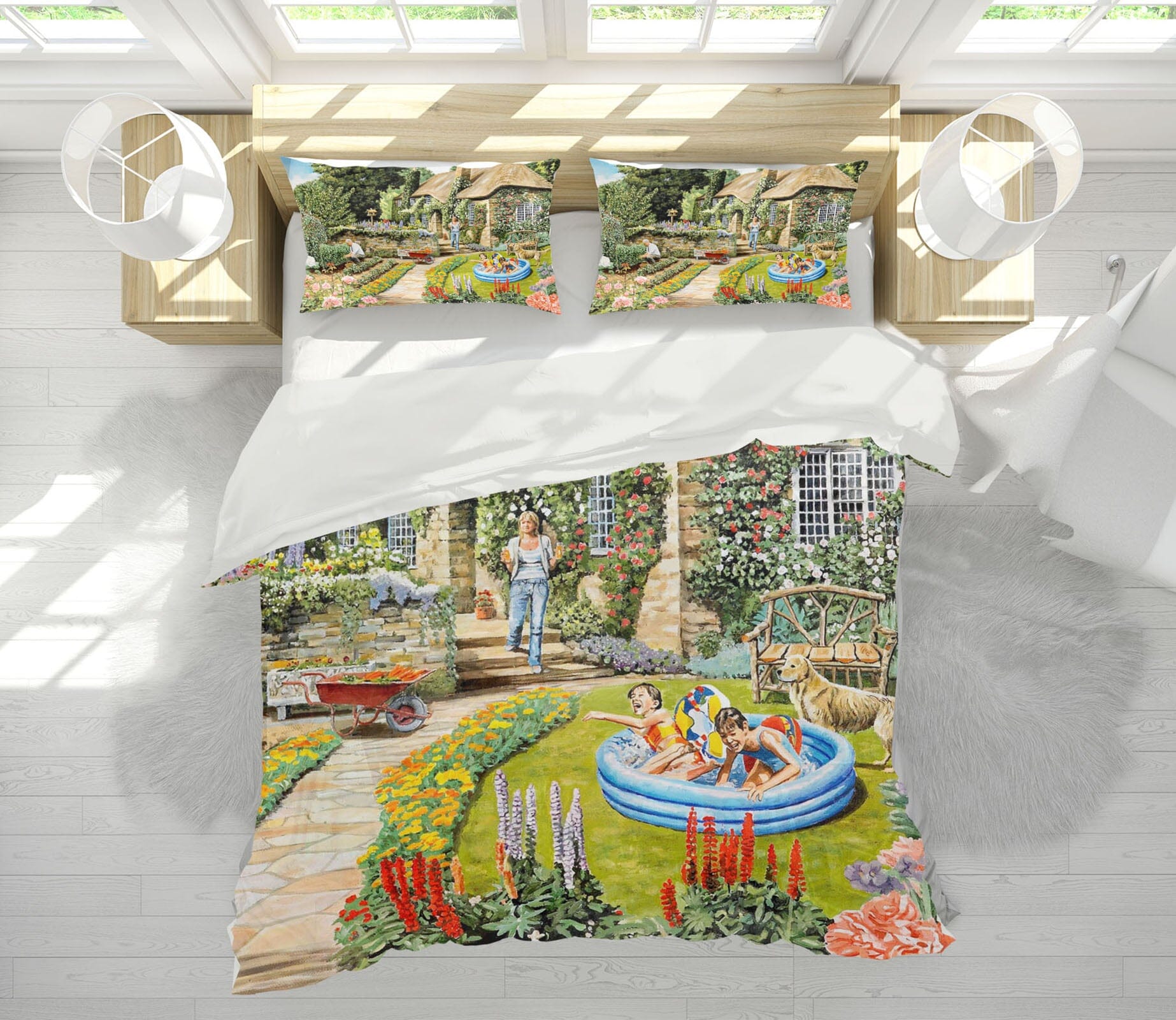 3D Summer Garden 2054 Trevor Mitchell bedding Bed Pillowcases Quilt Quiet Covers AJ Creativity Home 
