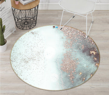 3D Gold Pink Pattern 372 Round Non Slip Rug Mat Mat AJ Creativity Home 
