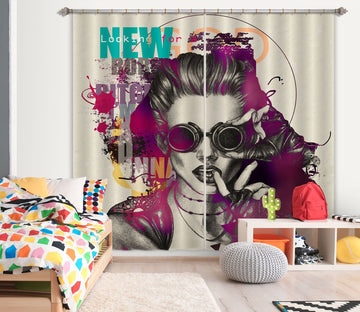 3D Cool Girl 774 Curtains Drapes Wallpaper AJ Wallpaper 