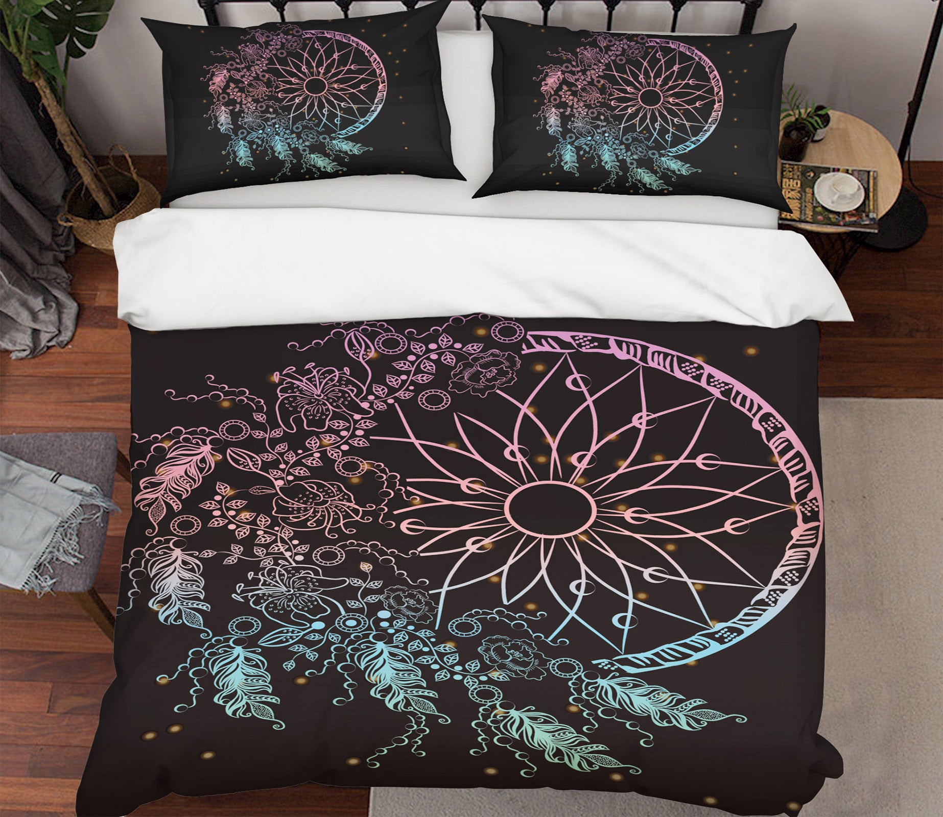 3D Circle Pattern 15014 Bed Pillowcases Quilt