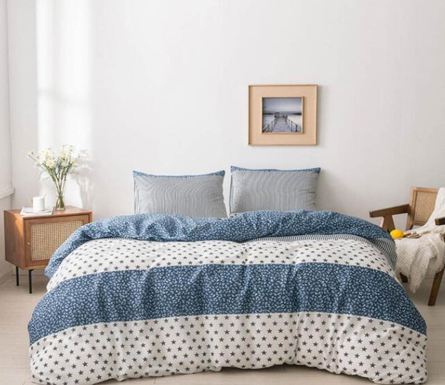 3D Blue And White 7189 Bed Pillowcases Quilt