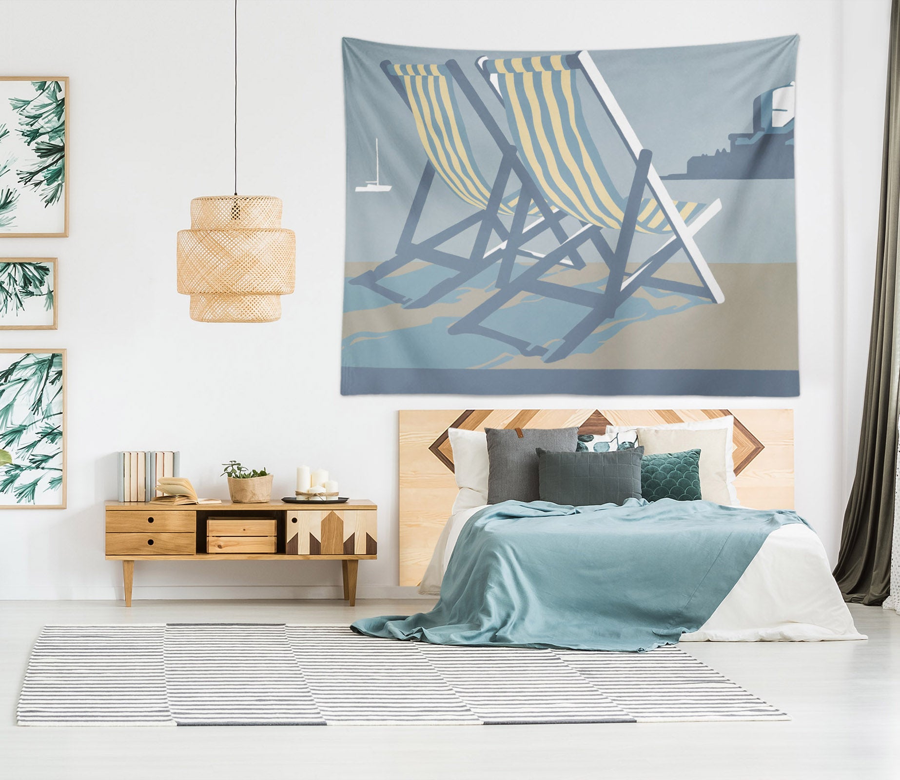 3D Blue Lounge Chair 1011 Steve Read Tapestry Hanging Cloth Hang