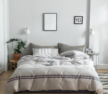 3D Gray 40129 Bed Pillowcases Quilt