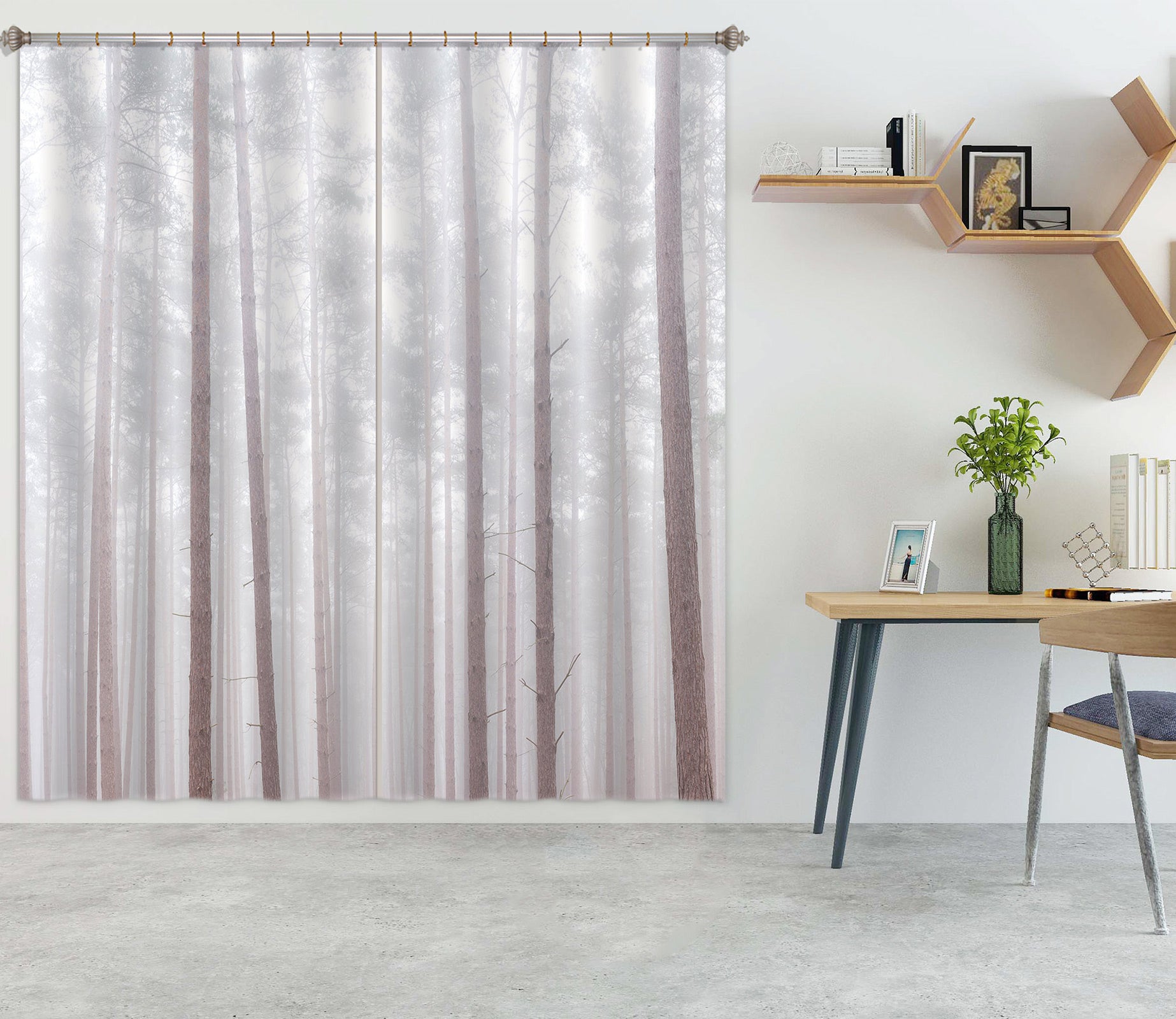 3D Tall Trees 6591 Assaf Frank Curtain Curtains Drapes