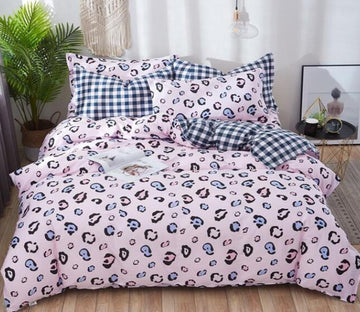 3D Color Leopard On Pink Background 3124 Bed Pillowcases Quilt