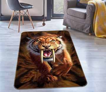3D Tiger Teeth 1076 Jerry LoFaro Rug Non Slip Rug Mat Mat AJ Creativity Home 