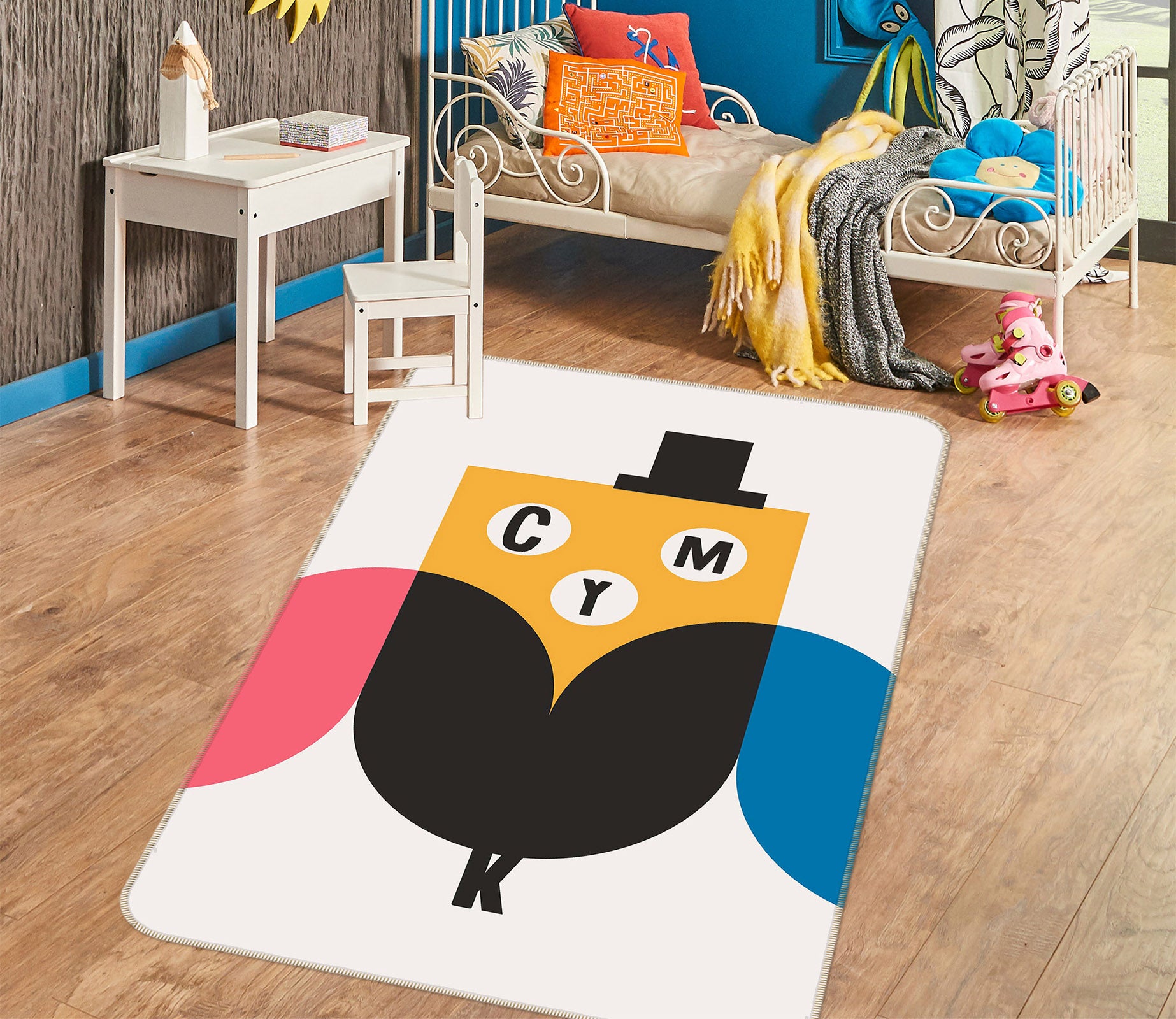 3D Cartoon Owl 1027 Boris Draschoff Rug Non Slip Rug Mat