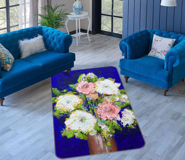 3D Painted Flowers 3006 Allan P. Friedlander Rug Non Slip Rug Mat Mat AJ Creativity Home 