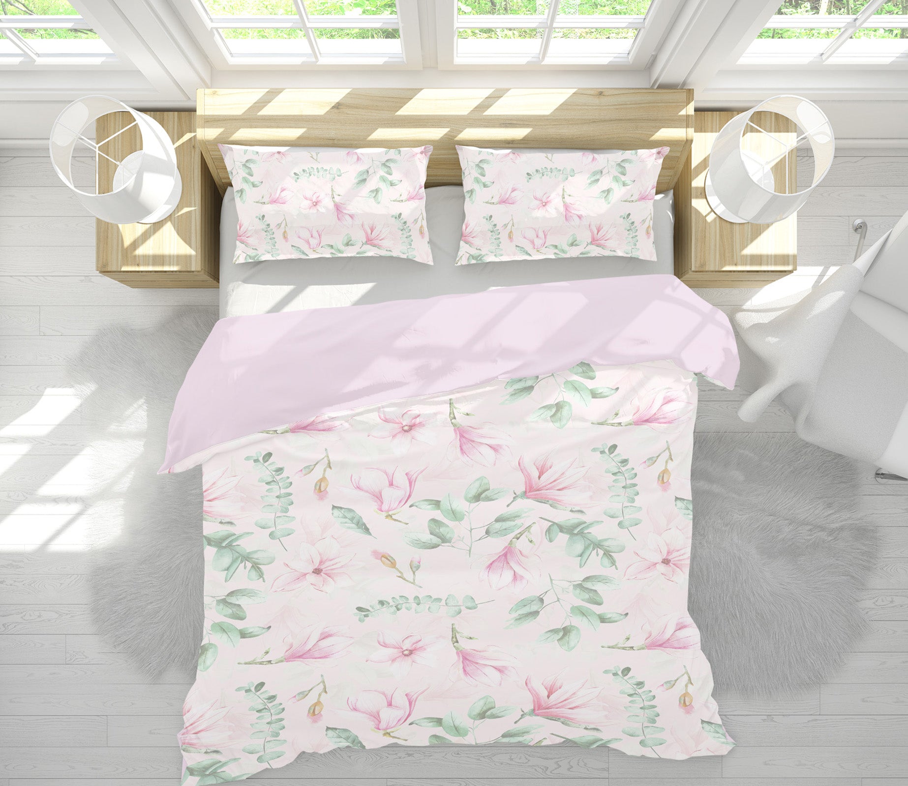 3D Pink Lily 049 Uta Naumann Bedding Bed Pillowcases Quilt