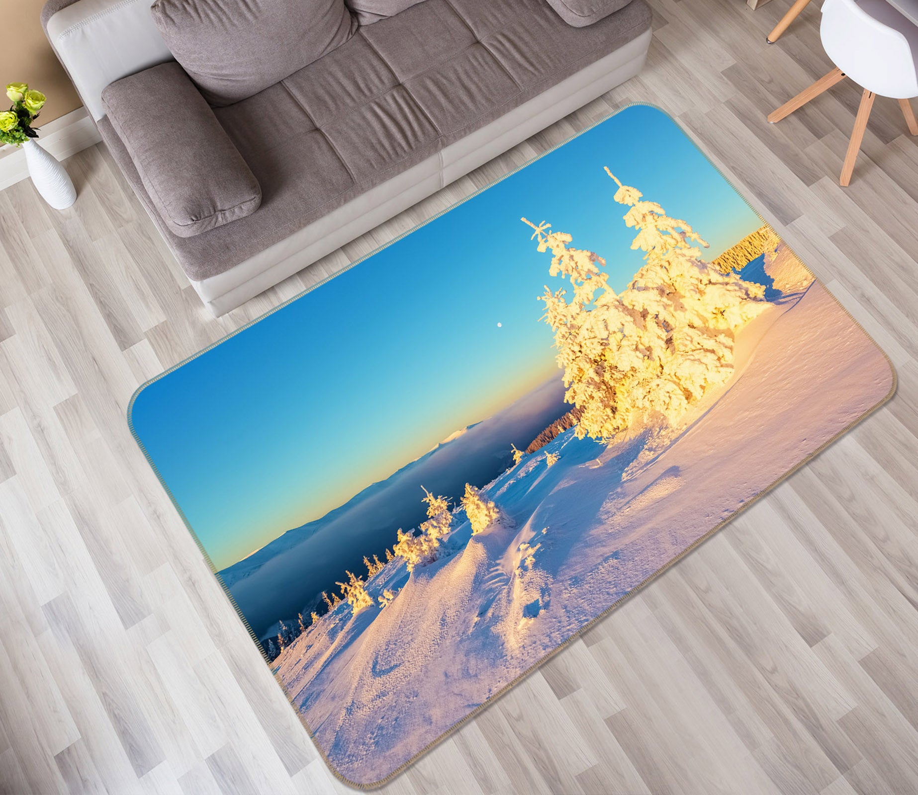 3D Snowfield 35112 Non Slip Rug Mat