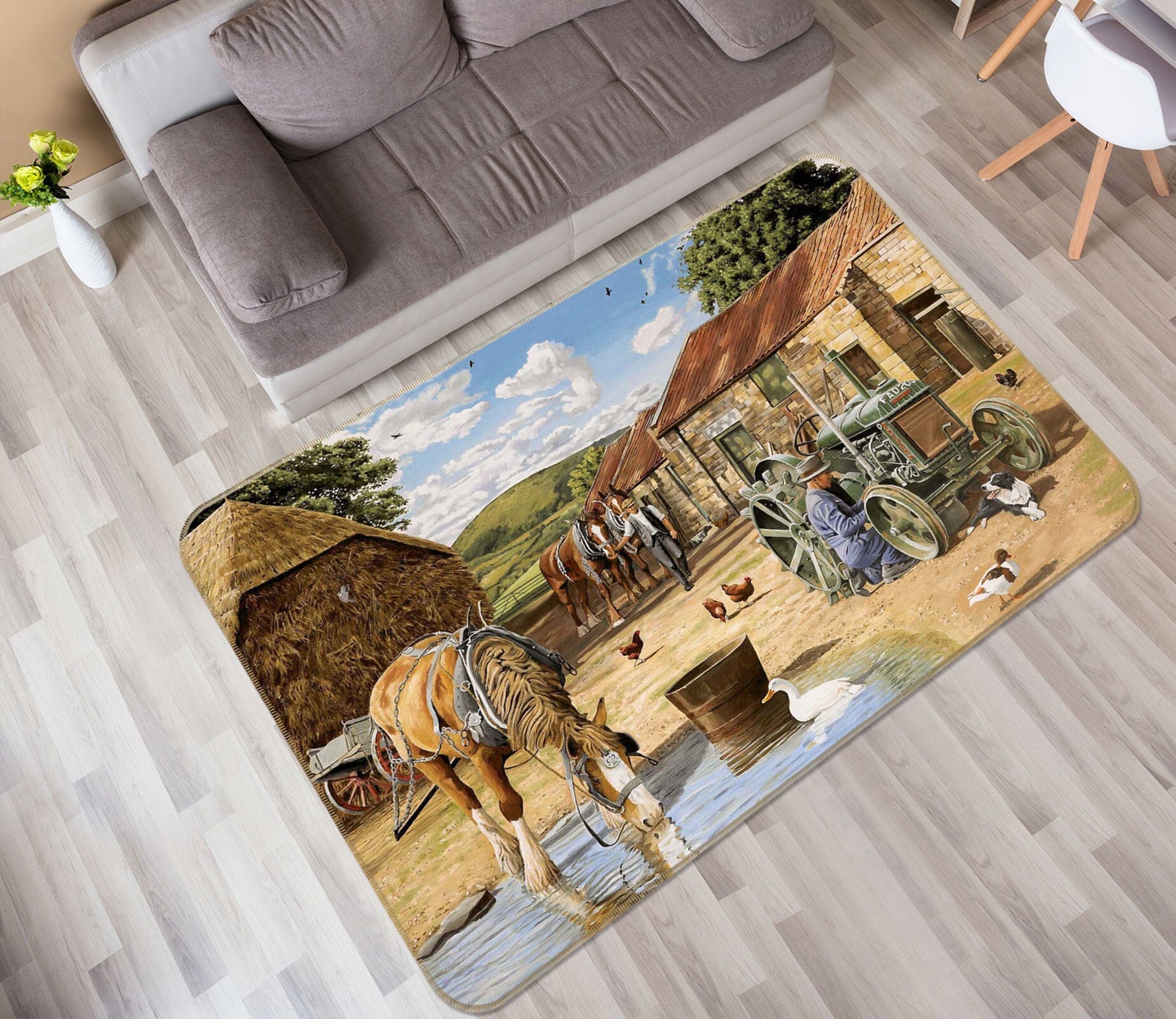 3D Wrangler 1056 Trevor Mitchell Rug Non Slip Rug Mat Mat AJ Creativity Home 