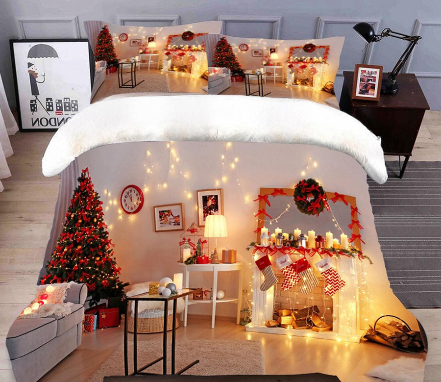 3D Christmas Tree 45202 Christmas Quilt Duvet Cover Xmas Bed Pillowcases