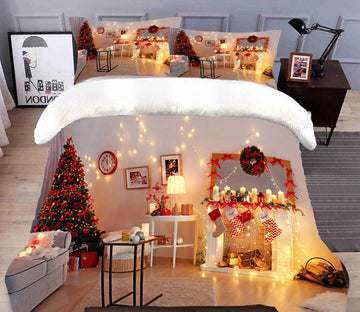 3D Christmas Tree 45202 Christmas Quilt Duvet Cover Xmas Bed Pillowcases